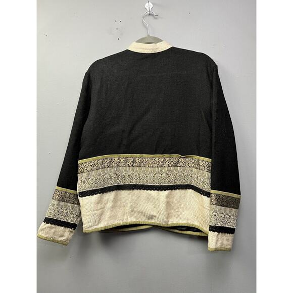 Coldwater Creek Button‎ Front Jacket Womens Small Floral Tapestry Embroidery - Picture 2 of 8